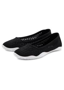 Ballerina Lascana, M&auml;dchen, Gr. 38, schwarz, Obermaterial: 100% Lederimitat. Decksohle: 100% Textilmaterial. Futter: 100% Textilmaterial. Laufsohle: 100% Synthetik, unifarben, Schuhe Ballerina, Freizeitschuh, Slipper, Halbschuh superleicht, flexible Sohle VEGAN