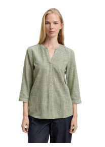 Klassische Bluse Tom Tailor, Damen, Gr. 38, gr&uuml;n (deep ivy gr&uuml;n), Web, Obermaterial: 100% Baumwolle, unifarben, regular fit taillenbedeckt, Rundhals, Blusen Klassische Bluse, mit geschlitztem Rundhalsausschnitt