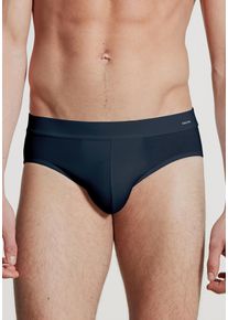 Slip Calida "Cotton Code", Herren, Gr. XL (56), blau (schwarz sapphire), Single Jersey, Obermaterial: 95% Baumwolle, 5% Elasthan, unifarben, normal, Unterhosen Slip, Baumwoll-Mix, elastisch, ohne Eingriff, Single Jersey, weich