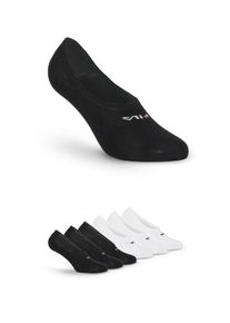 F&uuml;&szlig;linge Fila "UNISEX GHOST SOCKS", Damen, Gr. 35-38, schwarz-wei&szlig; (schwarz, wei&szlig;), Baumwollmischung, unifarben, normal, Socken F&uuml;&szlig;linge, mit Logo-Schriftzug, Silikonstreifen an der Ferse f&uuml;r besseren Halt