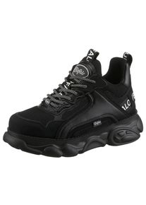 Plateausneaker Buffalo "CLD CHAI", Herren, Gr. 45, Textil, schwarz, Lederimitat, Nubuklederimitat, Textil, Schuhe Plateausneaker, Chunky Sneaker, Halbschuh, Schn&uuml;rschuh mit Logoschriftzug