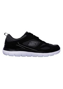 Sneaker Skechers "Summits-South Rim", Herren, Gr. 47,5, schwarz (schwarz, grau), Leder, Textil, Schuhe Sneaker, Freizeitschuh, Halbschuh, Schn&uuml;rschuh im modernen Materialmix