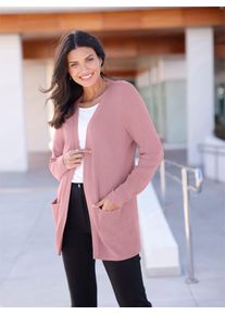 Strickjacke Classic Basics, Damen, Gr. 48, lila (hortensie), 80% Viskose, 20% Polyamid, unifarben, Strickjacken Strickjacke