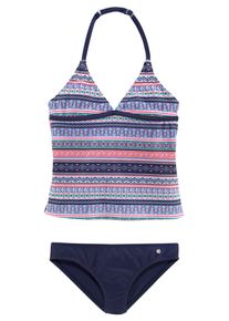 Tankini s.Oliver "Barcelona Kids", M&auml;dchen, Gr. 158/164, N-Gr, bunt (blau, ros&eacute;, gestreift), Polyamid, Colorblocking, Bikini-Sets Tankini, im frechen Streifen-Look