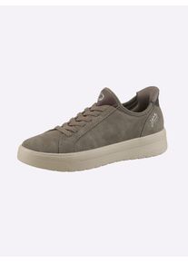 Sneaker Jana, Damen, Gr. 42, grau (taupe), Synthetik, Schuhe Sneaker