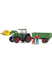 Spielwelt Schleich "FARM WORLD, Traktor mit Anh&auml;nger (42608)", bunt, Spielfigurenwelten, Kinder, Kunststoff, Spielwelt