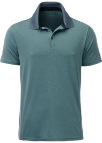 Poloshirt LPO "HEDLEY II NEW MEN", Herren, Gr. M (50), blau (petrol), 94% Polyester; 6% Elasthan, Shirts Poloshirt, auch in Gro&szlig;en Gr&ouml;&szlig;en erh&auml;ltlich