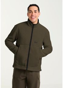 Fleecejacke Jack Wolfskin "STONE LITE JKT M", Herren, Gr. XL (54/56), obsidianmoss, Obermaterial: 100% Polyester. Futter: 100% Polyester, Jacken Fleecejacke
