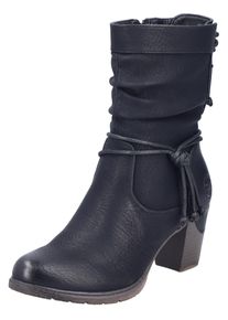 Cowboy Stiefelette Rieker, Damen, Gr. 38, schwarz, Nubuklederimitat, unifarben, Schuhe Cowboy Stiefelette, Westernstiefelette, Stiefelette mit Slouchy-Schaft
