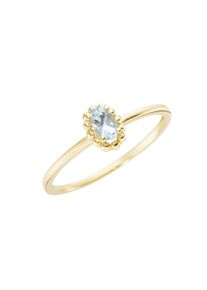 Goldring Luigi Merano "Ring mit einem Edelstein, Gold 375" Gr. 56, blau, Fingerringe, Damen, 56, Gelbgold 375, Goldring