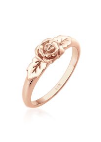 Silberring Elli "Ring Rosenbl&uuml;te Blume Vintage Look Trend 925 Silber" Gr. 54, rosa (rosegold), Fingerringe, Damen, 54, Silber 925 (Sterlingsilber), Silberring