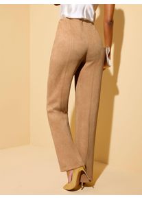 CR&Eacute;ATION L Webhose CREATION L, Damen, Gr. 52, Normalgr&ouml;&szlig;en, braun (camel), 95% Polyester, 5% Elasthan, unifarben, Hosen Webhose