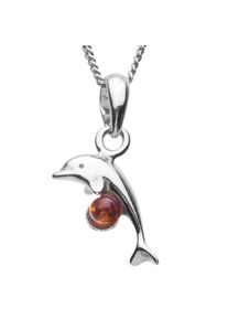 Kette mit Anh&auml;nger OSTSEE-SCHMUCK "OSTSEE-SCHMUCK Kette mit Anh&auml;nger Delphin" Gr. 45, silber (wei&szlig;, neutral), Halsketten, M&auml;dchen, 45cm, Silber 925 (Sterlingsilber), L: 40, Kette mit Anh&auml;nger