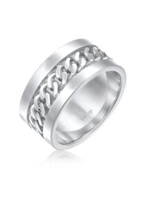 Silberring Elli "Ring Damen Bandring Panzer Design Breit 925 Silber" Gr. 54, silber, Fingerringe, Damen, 54, Silber 925 (Sterlingsilber), Silberring