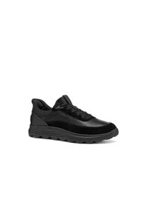 Slip-On Sneaker Geox "U SPHERICA PLUS", Herren, Gr. 46, schwarz, Leder, Synthetik, Textil, Schuhe Slip-On Sneaker, Freizeitschuh, Schn&uuml;rschuh mit Geox Spezial Membrane