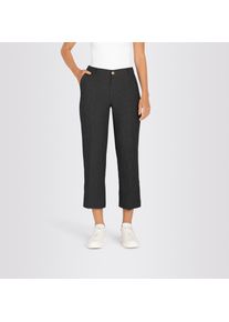 Leinenhose MAC "NORA cropped", Damen, Gr. 42, N-Gr, schwarz, Web, Obermaterial: 100% Leinen, unifarben, 7/8-L&auml;nge, Hosen Leinenhose, Sommerhose temperaturausgleichend und angenehm auf der Haut