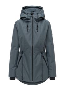 Outdoorjacke Navahoo "Outdoorjacke Blumentanz 14", Damen, Gr. L, grau (blau grau), Obermaterial: 100% Polyester PES. Obermaterial: Futter: 100% Polyester PES., tailliert, hoch geschlossener Ausschnitt, &Auml;rmel ohne &Auml;rmelschlitz Rippb&uuml;ndchen, Jacken Outdoorjacke, &Uuml;bergangsjacke mit wasserdichtem Verschluss
