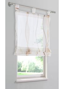 Raffrollo OTTO HOME "Dimona" Gr. 1, beige (creme, schoko), B:45cm H:140cm, Voile, Obermaterial: 100% Polyester, Raffrollos, Raffrollo, Transparent, Voile, Polyester