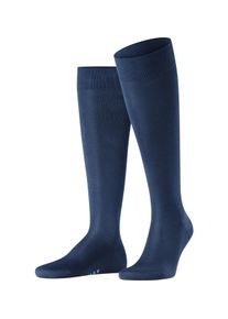 Kniestr&uuml;mpfe Falke "Tiago", Herren, Gr. 43-44, blau (royal blau), Baumwollmischung, unifarben, normal, Socken Kniestr&uuml;mpfe, mit leichtem Glanz, atmungsaktiv