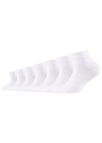 Kurzsocken Camano "ca-soft", M&auml;dchen, Gr. 35-38, wei&szlig;, Baumwollmischung, unifarben, normal, Socken Kurzsocken, mit verst&auml;rktem Fersen- und Zehenbereich