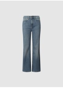 5-Pocket-Jeans Pepe Jeans "FLARE HW WILLA", Damen, Gr. 28, L&auml;nge 30, dirty mid blau, Denim/Jeans, Obermaterial: 99% Baumwolle, 1% Elasthan, ausgestellt, Jeans 5-Pocket-Jeans, im Flared Fit