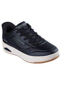 Slip-On Sneaker Skechers "UNO CTL-UNO DURABUCK SLIP IN", Herren, Gr. 47,5, schwarz, Lederimitat, Schuhe Slip-On Sneaker, Retro Sneaker, Slipper mit Luftkissend&auml;mpfung