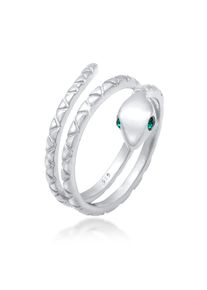 Silberring Elli "Ring Pinky Schlange Statement 925 Silber" Gr. 48, silber, Fingerringe, Damen, 48, Silber 925 (Sterlingsilber), Silberring