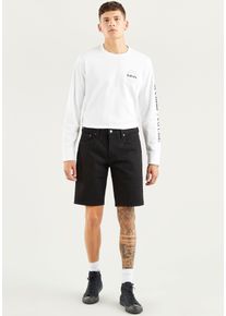 Levi's Jeansshorts LEVI'S "405 STANDARD SH", Herren, Gr. 38, N-Gr, schwarz, Denim/Jeans, Obermaterial: 70% Baumwolle, 28% Lyocell, 2% Elasthan, leichte Abriebeffekte, normal kniefrei, Jeans Jeansshorts, Sommerhose