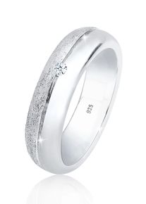Verlobungsring Elli DIAMONDS "Ring Basic Bandring Diamant (0.03 ct.) 925 Silber" Gr. 56, silber, Fingerringe, Damen, 56, Silber 925 (Sterlingsilber), Verlobungsring