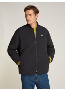 Steppjacke Calvin Klein Jeans "QUILTED JACKET", Herren, Gr. L, schwarz (ck schwarz), Web, Obermaterial: 100% Nylon, unifarben, regular fit, abgerundeter Saum, Jacken Steppjacke, Logopatch, Stehkragen