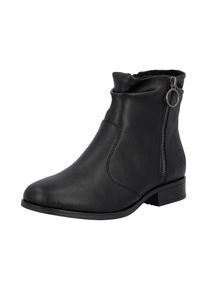 Stiefelette Rieker, Damen, Gr. 39, schwarz, Lederimitat, unifarben, Schuhe Stiefelette, Boots, Blockabsatz, mit Innenrei&szlig;verschluss