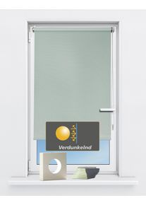 Seitenzugrollo Kutti "Seitenzugrollo 'Luna', verdunkelnd, Klemmfix, ohne Bohren, Fixma&szlig;" Gr. 8, gr&uuml;n (mint), B:140cm H:160cm, Polyester, Rollos, Seitenzugrollo, Sichtschutz, Sonnenschutz