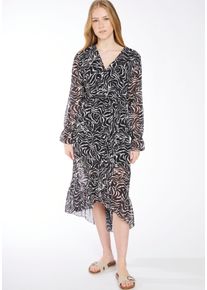 Haily's Maxikleid HAILY&rsquo;S "MD P DR Ad44ina", Damen, Gr. XXL (44), N-Gr, schwarz (7105 schwarz div), Web, Obermaterial: 100% Polyester, gemustert, V-Ausschnitt, Kleider Maxikleid, Sommerkleid
