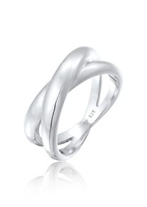 Silberring Elli "Ring X Wickelring Kreuz 925 Silber" Gr. 52, silber, Fingerringe, Damen, 52, Silber 925 (Sterlingsilber), Silberring