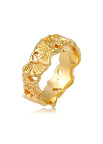 Silberring Elli "Ring Ginkgo Bl&auml;tter Trend Cool Gl&uuml;ck 925 Silber" Gr. 54, gold, Fingerringe, Damen, 54, Silber 925 (Sterlingsilber), Silberring