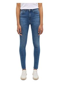 Skinny-fit-Jeans Mustang "Damen Style Georgia Super Skinny", Damen, Gr. 31, L&auml;nge 34, blau (682 mittelblau), Denim/Jeans, 82% Baumwolle, 16% Polyester, 2% Elasthan, unifarben, skinny fit, Jeans Skinny-fit-Jeans