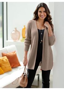 Strickjacke Classic Basics, Damen, Gr. 54, beige (sesam), 100% Polyacryl, unifarben, Strickjacken Strickjacke