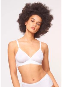 B&uuml;gelloser BH Triumph "Micro Fun", Damen, Gr. 90, Cup D, wei&szlig;, Microtouch, Obermaterial: 82% Polyamid, 18% Elasthan (LYCRA), BHs B&uuml;gelloser BH, nahtlos vorgeformte Cups, Topseller