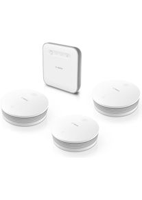 Bosch Gefahrenmeldeanlage "Smart Home Starterset mit 1 Controller II und 3 Rauchwarnmeldern", wei&szlig;, Gefahrenmelder, Gefahrenmeldeanlage