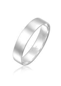 Silberring Elli Premium "Ring Bandring Trauring Basic 585 Wei&szlig;gold" Gr. 58, wei&szlig;, Fingerringe, Damen, 58, Wei&szlig;gold 585, Silberring