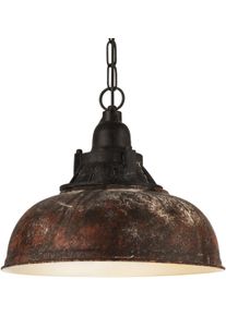 Eglo H&auml;ngeleuchte "GRANTHAM 1 Pendellampe, E27, IP20, Stahl, Retro, Esstischlampe, Lampe", braun (braun, hellbeige), 1, &Oslash; 37cm, Leuchten, H&auml;ngeleuchte, H110 x &Oslash;37 cm, antik-braun, beige, 1X60W exkl., H&auml;ngeleuchte