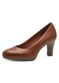 Pumps Tamaris, Damen, Gr. 37, braun (cognac used), Leder, Schuhe Pumps, Trichterabsatz, Abendschuh, Festtagsschuh in klassischer Form, Topseller