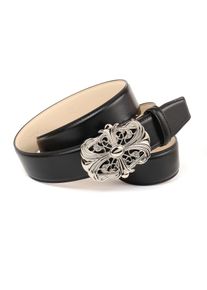 Lederg&uuml;rtel Anthoni Crown, Damen, Gr. 80, schwarz, Rindsleder, G&uuml;rtel Lederg&uuml;rtel