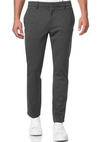 Anzughose INDICODE "INRoedekro", Herren, Gr. 34, L&auml;nge 34, grau (charcoal mix), Web, Obermaterial: 65% Polyester, 35% Baumwolle, unifarben, slim fit kn&ouml;chellang, Hosen Anzughose, gepflegter Look mit gerade geschnittener Beinform