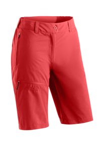 Outdoorhose Maier Sports "Lulaka Bermuda Loop", Damen, Gr. 38, Normalgr&ouml;&szlig;en, rot (karminrot), 100% Polyester, Hosen Outdoorhose, Damen Shorts, kurze Wanderhose, Outdoor-Hose, 3 Taschen, Regular Fit