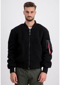 Bomberjacke Alpha Industries "MA-1 Teddy", Herren, Gr. XL, schwarz, Obermaterial: 100% Polyester. Futter: 100% Polyester. F&uuml;llung: 100% Polyester, Jacken Bomberjacke