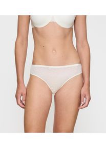 Tai-Slip Triumph "Signature Sheer", Damen, Gr. 48, wei&szlig; (ecru wei&szlig;), Single Jersey, Obermaterial: 53% Polyamid, 47% Elasthan, k&ouml;rpernah, Unterhosen Tai-Slip, Jacquard-Spitze, elastischer Bund