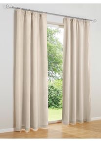 Vorhang HEINE HOME Gr. 2, beige, B:140cm H:175cm, Polyester, Gardinen, Vorhang