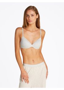 Push-up-BH "WIRELESS PUSH UP BRA", Damen, Gr. XS (34), N-Gr, warm ice grau, Jersey, Obermaterial: 90% Baumwolle, 10% Elasthan, Tommy Hilfiger Underwear, meliert, k&ouml;rpernah, BHs Push-up-BH, mit Logoschriftz&uuml;gen an den Kanten
