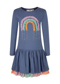 Sommerkleid happy girls "dress", M&auml;dchen, Gr. 92, EURO-Gr&ouml;&szlig;en, blau (jeans blau), Stoff, 100% Baumwolle, normal, Kleider Sommerkleid